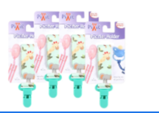 صورة Pixie - Pacifier Holder Jungle Print (Pack of 4)