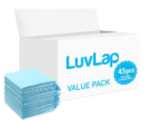 صورة Luvlap - Disposable Changing Mats - 45pcs - Blue