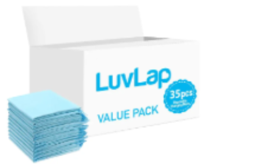 صورة Luvlap - Disposable Changing Mats - 35pcs - Blue