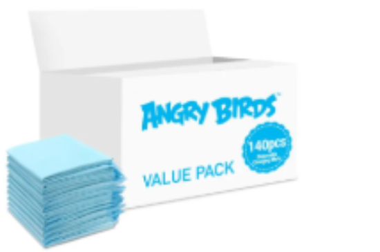 صورة Angry Birds - Disposable Changing Mats, 140 Counts-Blue