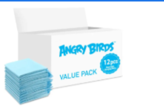 صورة Angry Birds - Disposable Changing Mats, 90 Counts-Blue