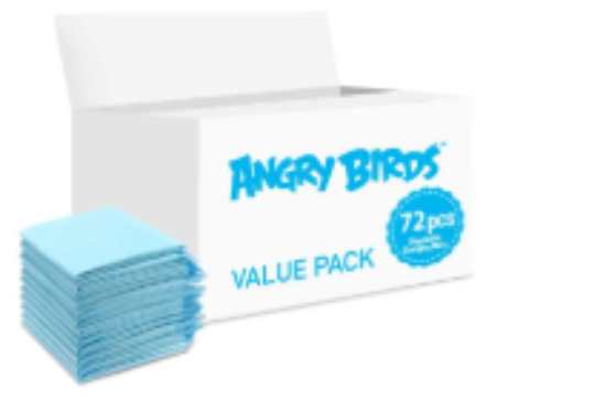 صورة Angry Birds - Disposable Changing Mats, 72 Counts-Blue