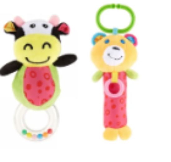 صورة Pixie Cow Rattle Toy + Bear Rattle Toy