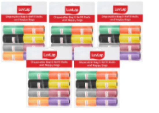 صورة Luvlap - Garbage Bag And Refill Rolls - Pack of 5 - 800pcs