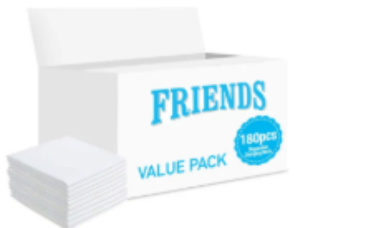 صورة Friends - Disposable Changing Mats, 180 Counts-White
