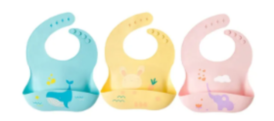 صورة Pixie Baby - Silicone Bibs , Pack of 3 - Whale