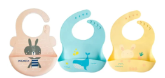صورة Pixie Baby - Silicone Bibs , Pack of 3 - Squirrel