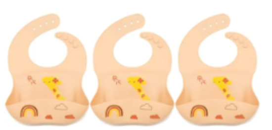 صورة Pixie Baby - Silicone Bibs , Pack of 3 - Jeraff