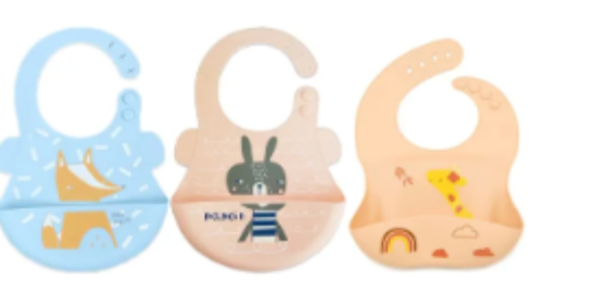 صورة Pixie Baby - Silicone Bibs Pack of 3 - Fox