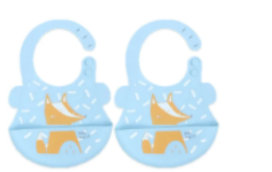 صورة Pixie Baby - Silicone Bibs Pack of 2 - Fox