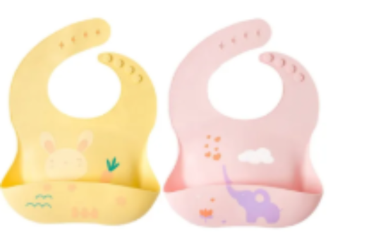 صورة Pixie Baby - Silicone Bibs , Pack of 2 - Bunny