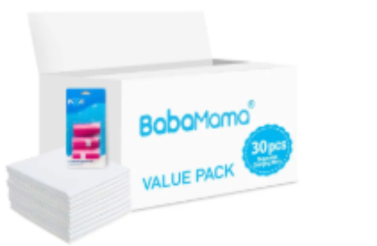 صورة Babamama - Changing Mats 30 + Pack Of 1 Refill Pink 60 Nappy Bags