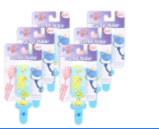 صورة Pixie - Pacifier Holder Duck Print (Pack of 6)