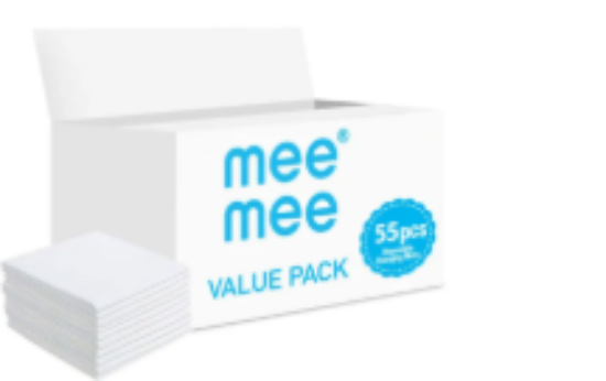 صورة Mee Mee - Disposable Changing Mats, 55 Counts-White