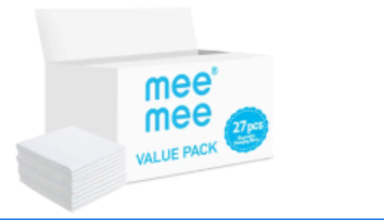 صورة Mee Mee - Disposable Changing Mats, 27 Counts-White