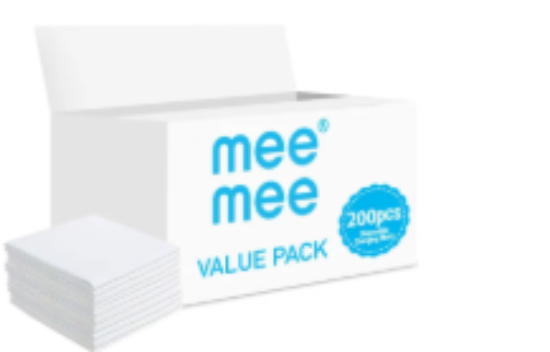 صورة Mee Mee - Disposable Changing Mats, 200 Counts-White