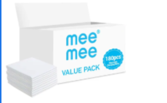 صورة Mee Mee - Disposable Changing Mats, 180 Counts-White