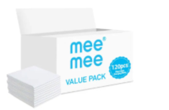 صورة Mee Mee - Disposable Changing Mats, 120 Counts-White