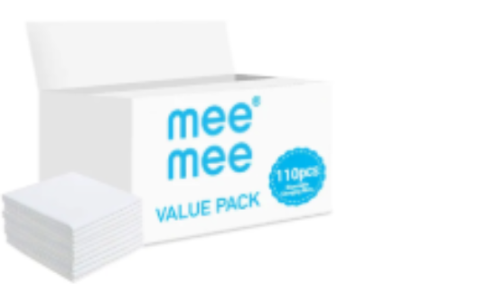 صورة Mee Mee - Disposable Changing Mats, 110 Counts-White