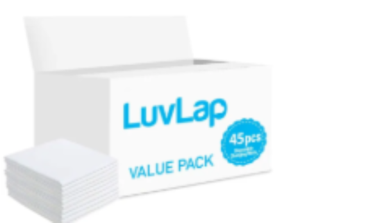 صورة Luvlap - Disposable Changing Mats, 45 Counts-White