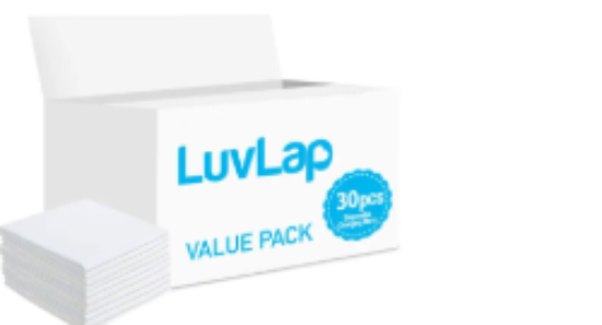 صورة Luvlap - Disposable Changing Mats, 30 Counts-White