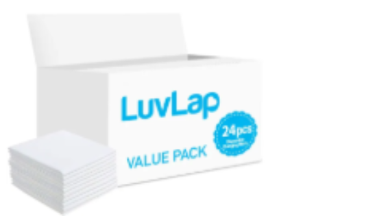 صورة Luvlap - Disposable Changing Mats, 24 Counts-White