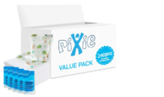 صورة Pixie - Changing Mats 240 + Bib 240 + Pack Of 5 Refill Blue 300 Nappy Bags