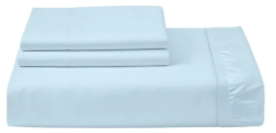 صورة Story@Home - Double Bedsheet W/ 2 Pillow Cover, White/Blue