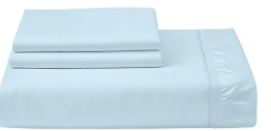 صورة Story@Home 1 Double Bedsheet Wit 2 Pillow Cover, White/Blue