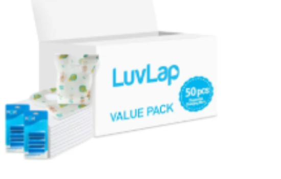 صورة Luvlap - Changing Mats 50 + Pixie - Bib 50 + Pack Of 2 Refill Blue 120 Nappy Bags