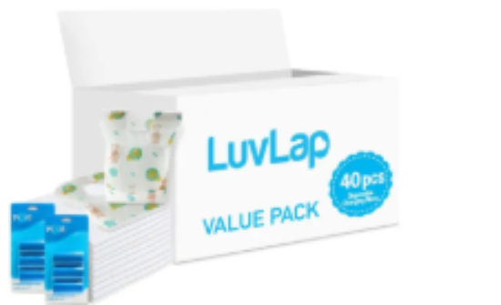 صورة Luvlap - Changing Mats 40 + Pixie - Bib 40 + Pack Of 2 Refill Blue 120 Nappy Bags