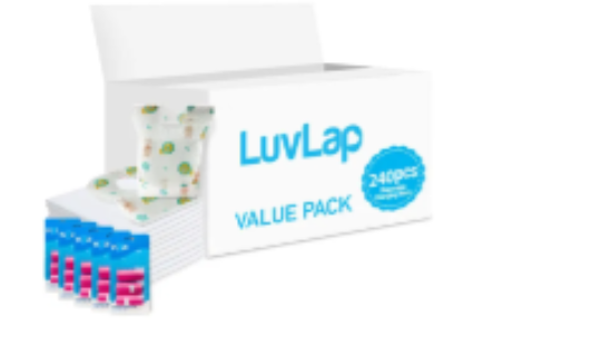 صورة Luvlap - Changing Mats 240 + Pixie - Bib 240 + Pack Of 5 Refill Pink 300 Nappy Bags