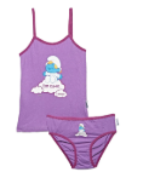صورة The Smurfs - Vest & Underwear Set - Lavender, 6-9 Months