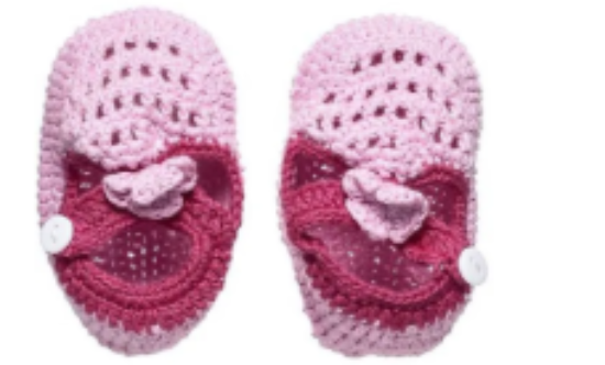 صورة Smurfs - Baby Crochet Shoes - Blue & Pink - 6-9 M