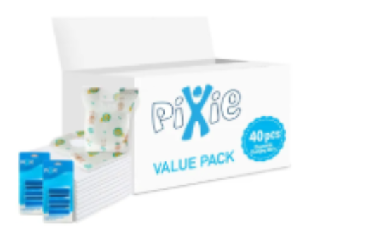 صورة Pixie - Changing Mats 40 + Bib 40 + Pack Of 2 Refill Blue 120 Nappy Bags