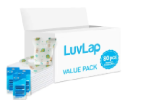 صورة Luvlap - Changing Mats 80 + Pixie - Bib 80 + Pack Of 3 Refill Blue 180 Nappy Bags