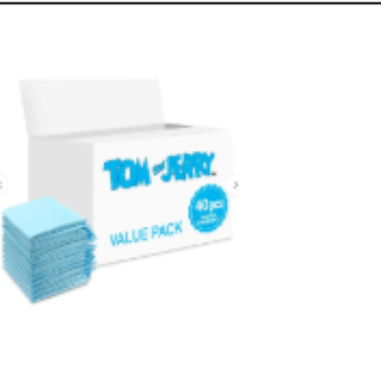 صورة Tom and Jerry Disposable Changing Mats, Quick-Dry Absorbent Protection, Waterproof Backing, Fast Permeability, 0 Month+, Blue - 40 Pieces