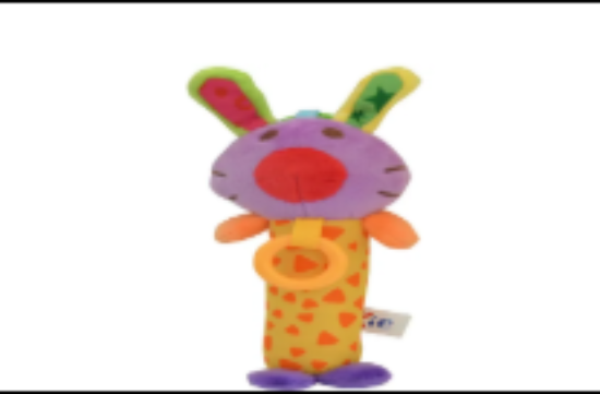 صورة Pixie Baby Rabbit Rattle Toy - Textured, Colorful & Educational for Sensory Development, 0+ Months
