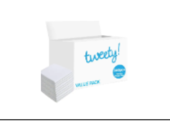 صورة Tweety Disposable Changing Mats, Absorbent Surface, Hygienic Protection, Leak Resistant, White - 240 Pieces