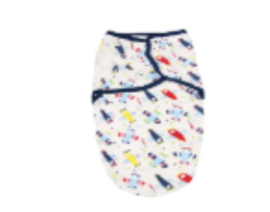 صورة MeeMee Baby Swaddle Wrap Blanket Pack of 1 Soft Cotton Cartoon Pattern Adjustable Infant Sleeping Blankets