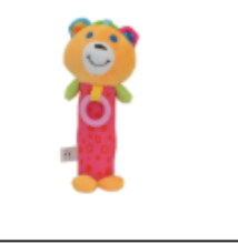 صورة Pixie Multicolour Baby Bear Rattle Toy for 0  Months - Sensory Development & Hand-Eye Coordination