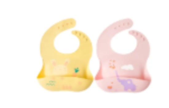 صورة Pixie Waterproof Silicone Bibs Pack of 2 Bunny & Elephant - Multicolour