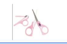 صورة Pixie Baby Nail Clipper & Scissors Set for 12M , Safe Rounded Corners, Pink, L 14 x B 9.2 x H 1.5 cm