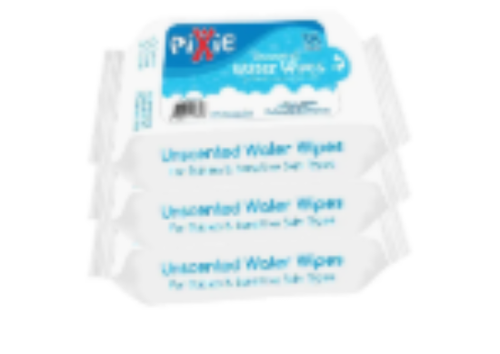 صورة Pixie Unscented Wipes for Babies - Pack of 3 (108 Alcohol-Free Wet Wipes)