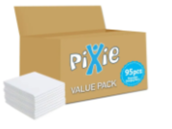 صورة Pixie White Disposable Changing Mats Value Pack - 95 Pieces