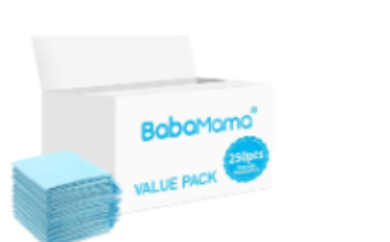 صورة Babamama Disposable Changing Mats, Quick-Dry Absorbent Protection, Waterproof Backing, Fast Permeability, 0 Month+, Blue - 250 Pieces