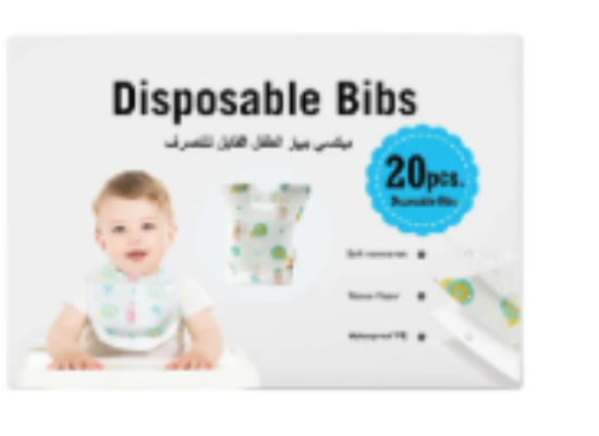 صورة Pixie Disposable Bibs- White