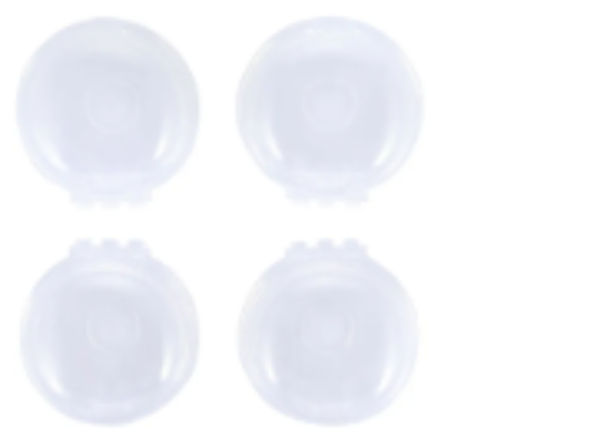 صورة Pixie Oven Knob Cover, Hinged Lid, Easy to Use, Baby Proofing Equipment, 0 to 3 Years, 4 x 8 x 22 cm, Pack Of 4 - White