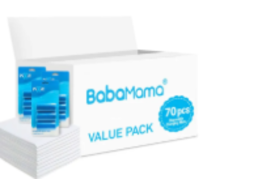 صورة Babamama Combo of Changing Mat + Blue Dispenser Refill Rolls Nappy Bags - Value Pack of 2