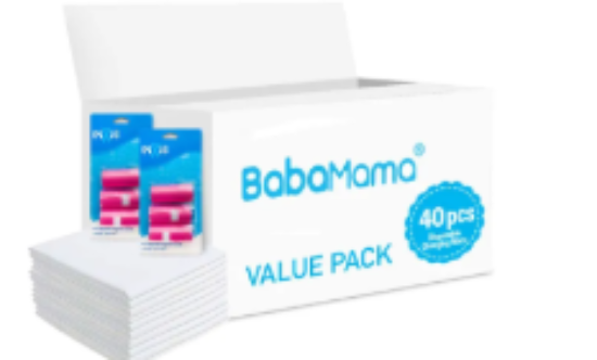 صورة Babamama Combo of Changing Mat + Pink Dispenser Refill Rolls Nappy Bags - Value Pack of 2